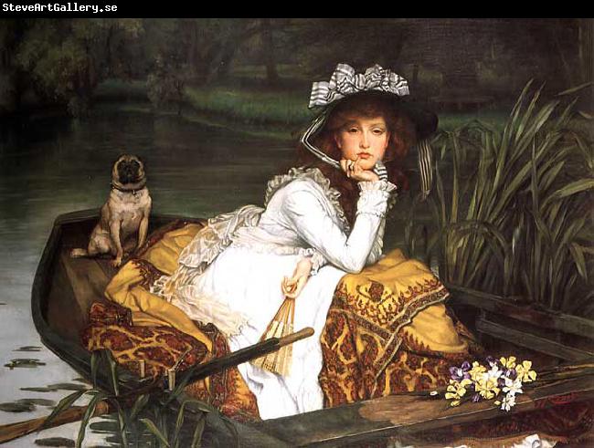 James Tissot Young Lady in a Boat.